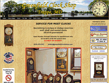 Tablet Screenshot of greenfieldclockshop.com
